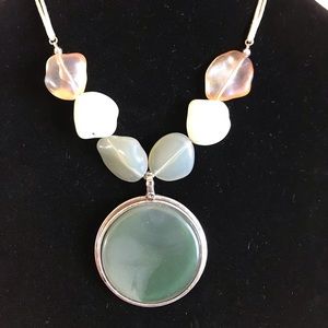 Faux Jadestone necklace.